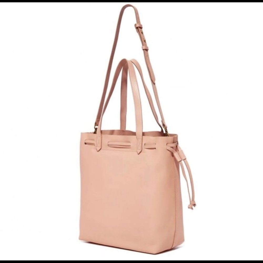 Madewell Medium Drawstring Transport Leather Tote, Like New - Picture 3 of 12
